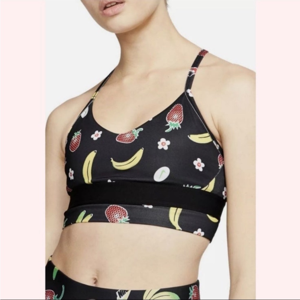 Nike Indy Dri Fit Fruit Printed Sports Bra